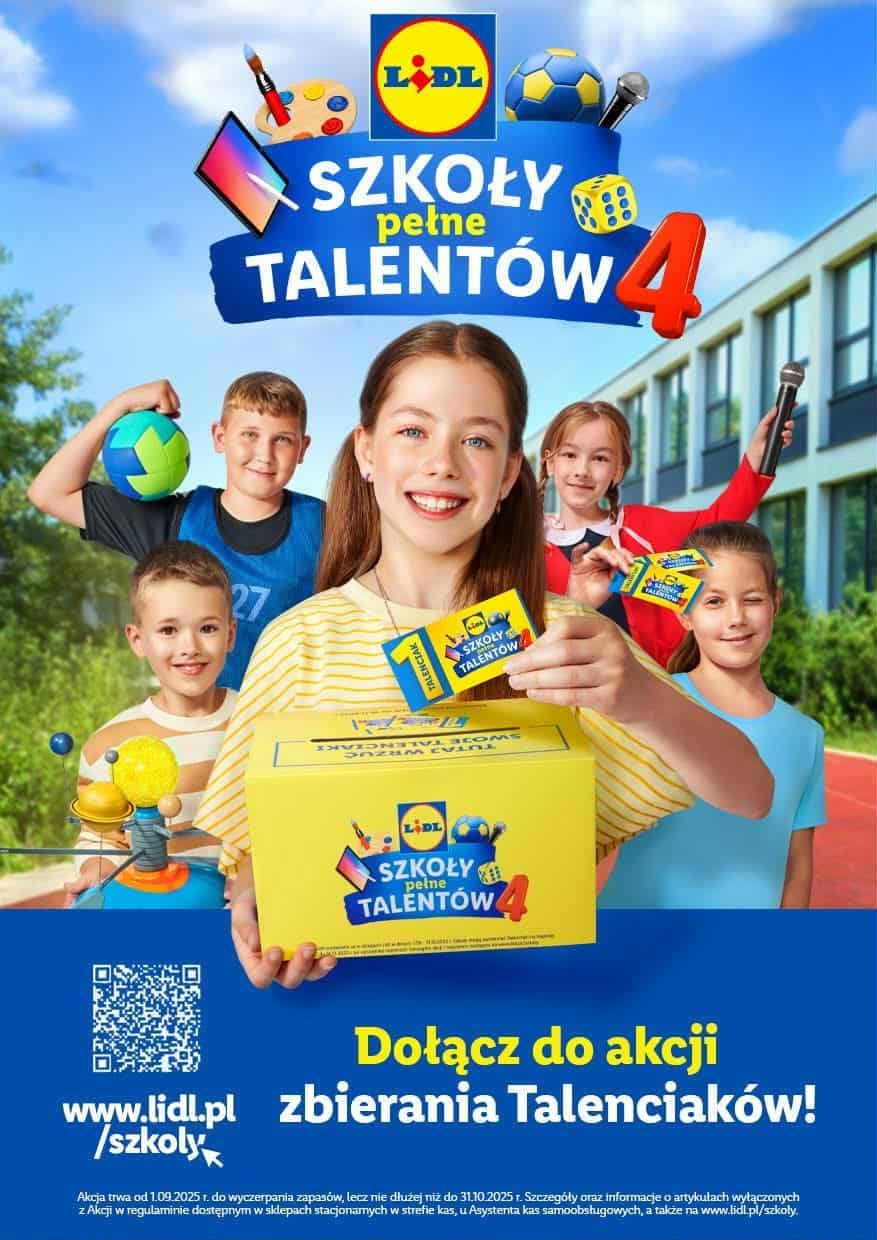 Plakat Lidl - szkoły pełne talentów