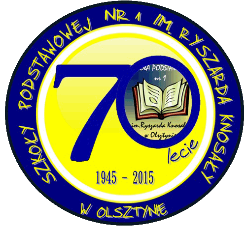 Plakat 70 lecia szkoły Podstawowej nr 1 w Olsztynie